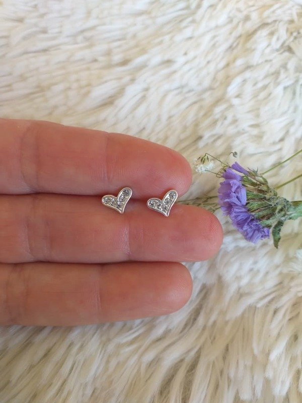 Producto - ABA0155 Aro Corazón microstrass