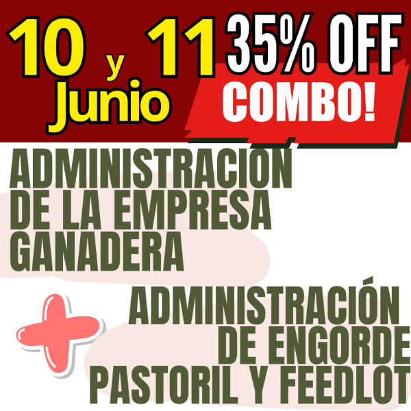 Producto - COMBO 2 CURSOS:     Gestión Ganadera  +  Engorde Pastoril y Feedlot