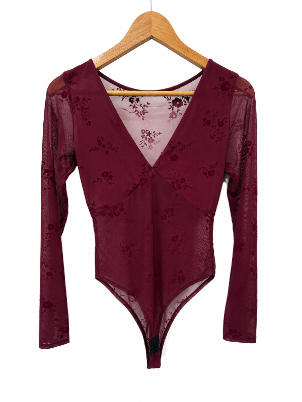 Producto - Body bordo estampa floral