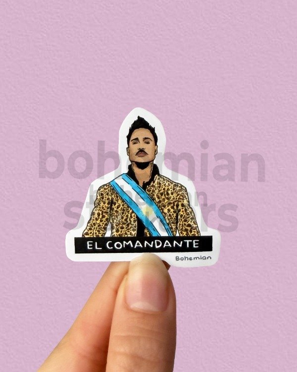 Producto - "EL COMANDANTE" RICARDO FORT - Sticker Individual de Memes / Farandula Arentina