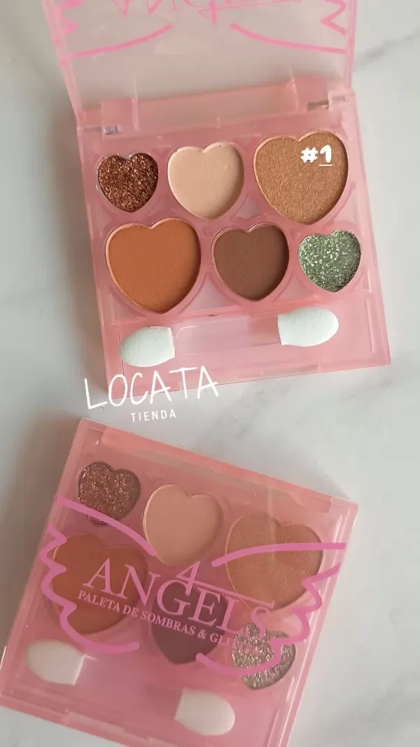 Producto - MINI PALETA DE SOMBRAS Y GLITTER 4 ANGELES - 0