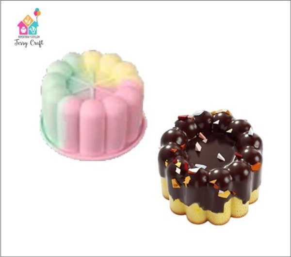 Producto - Molde de Silicona - MIni Torta forma redonda ondulada