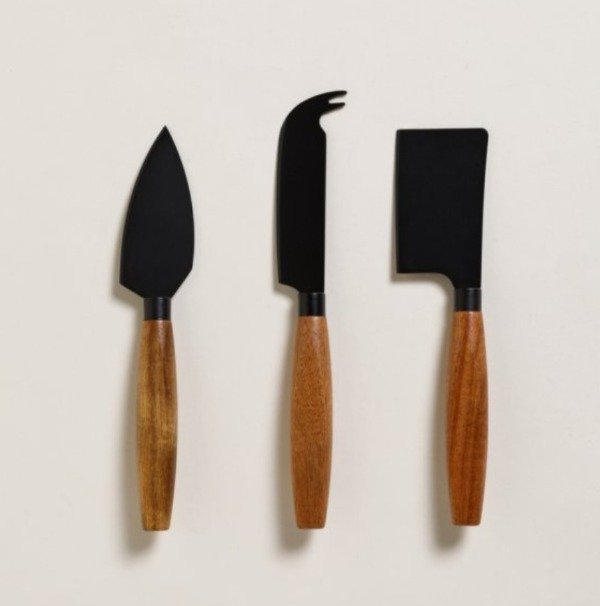 Producto - SET X 3 CUCHILLOS PARA QUESO BLACK Y ACACIA - 1