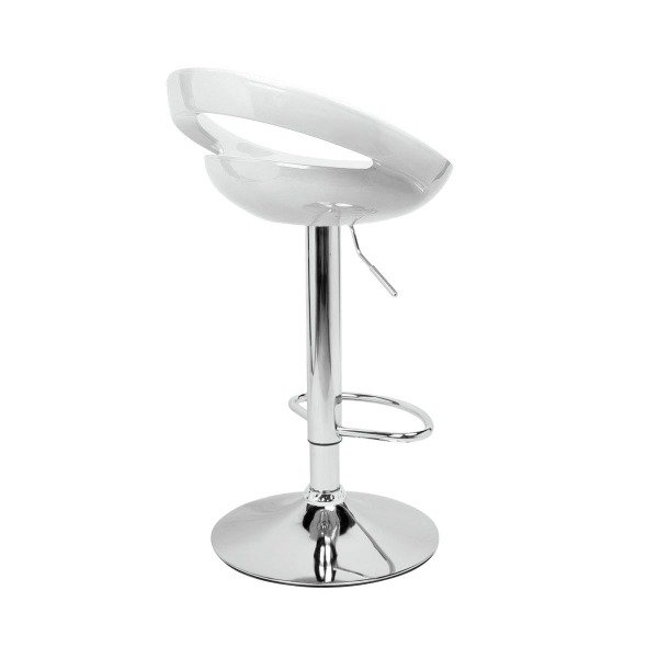 Producto - Banqueta bar y desayunador blanca VONNE regulable cromada - 4