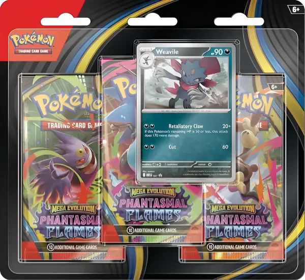 Producto - Pokemon Tcg - Phantasmal Flames 3-pack Un Blister Al Azar Inglés