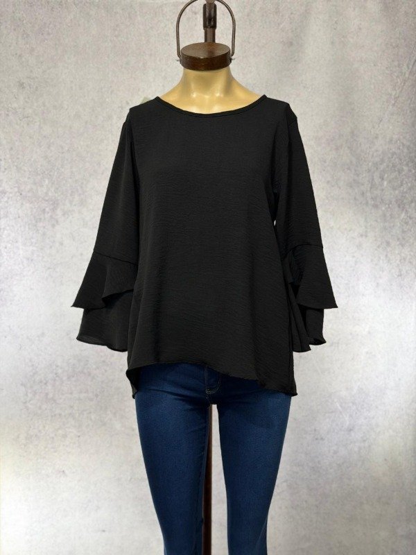 Producto - BLUSA RUMI NEGRA MANGAS 34 - 0