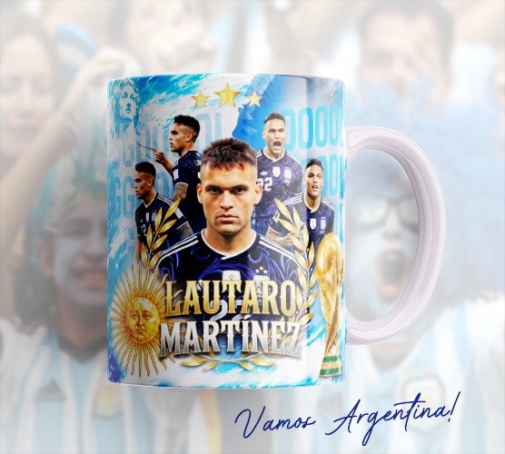 Producto - Plantillas Tazas Lautaro Martínez Argentina Selección Mundial Sublimar #t720