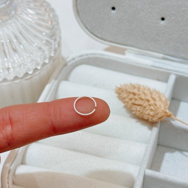 Producto - Aro Piercing Para Nariz Acero Blanco