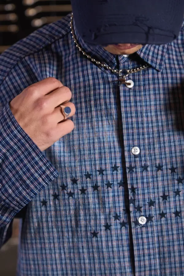 Producto - CAMISA MANGA LARGA AZUL - STARS - 4