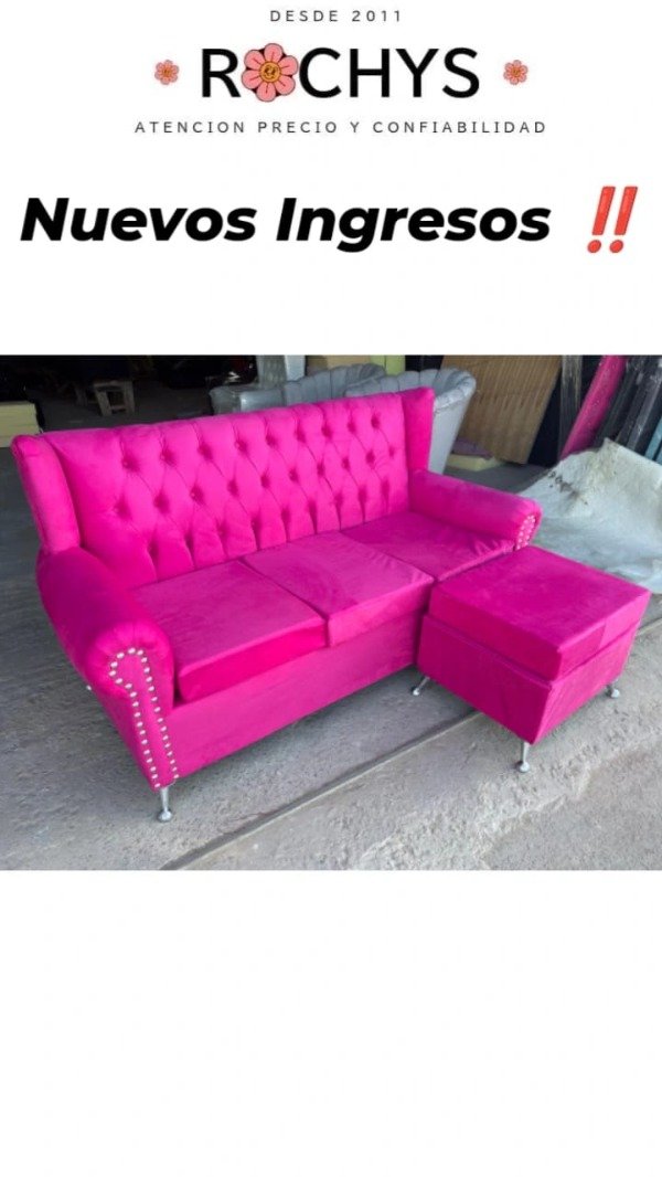 Producto - sillon chestrer rosa con camastro