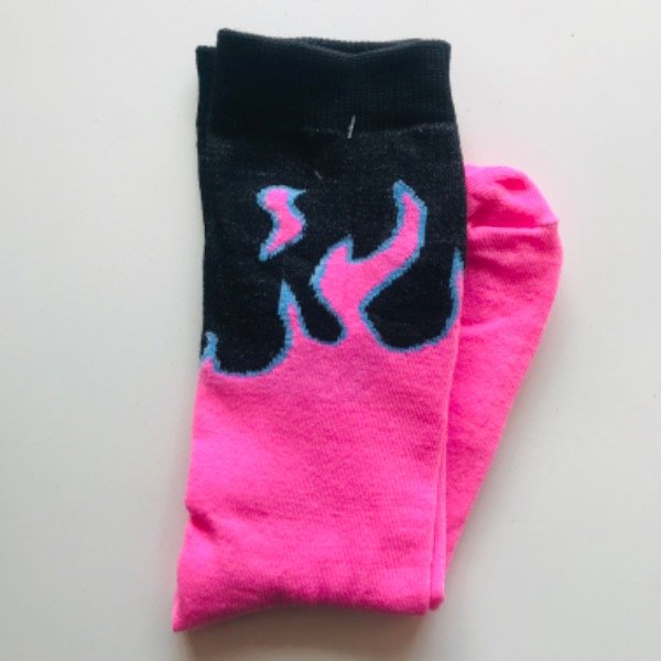 Producto - Media Caña Comic Fuego (Rosa y Negro)
