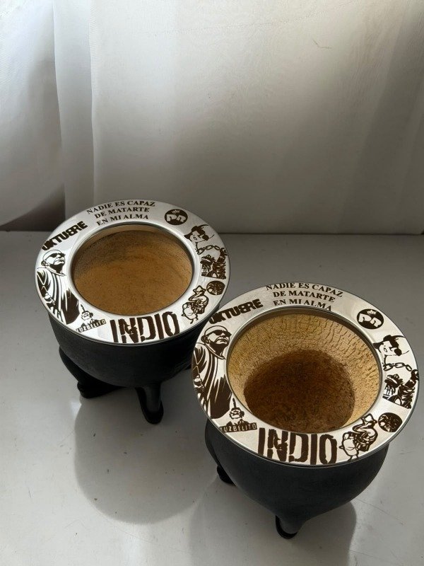 Producto - Mate Indio Solari Camionero de Acero Inoxidable