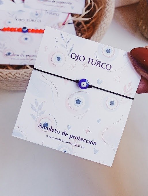 Producto - Pulsera negra ajustable ojo turco