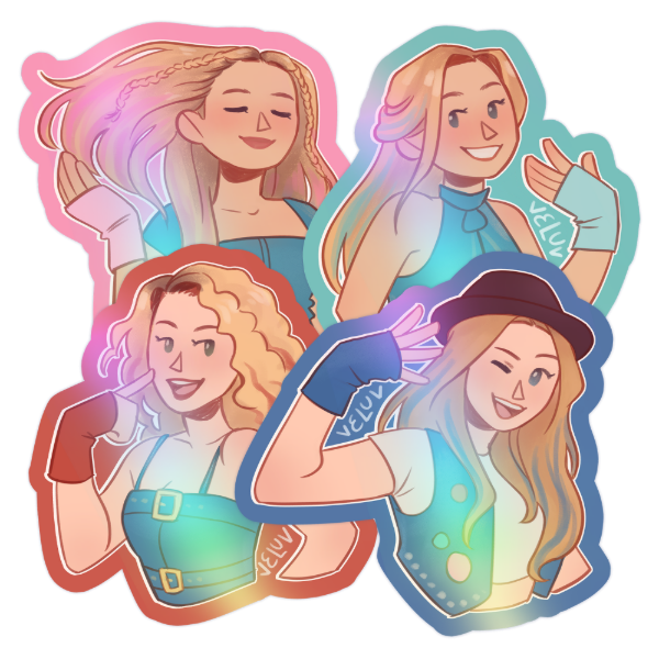 Producto - k4os uff baby - sticker holográfico x4