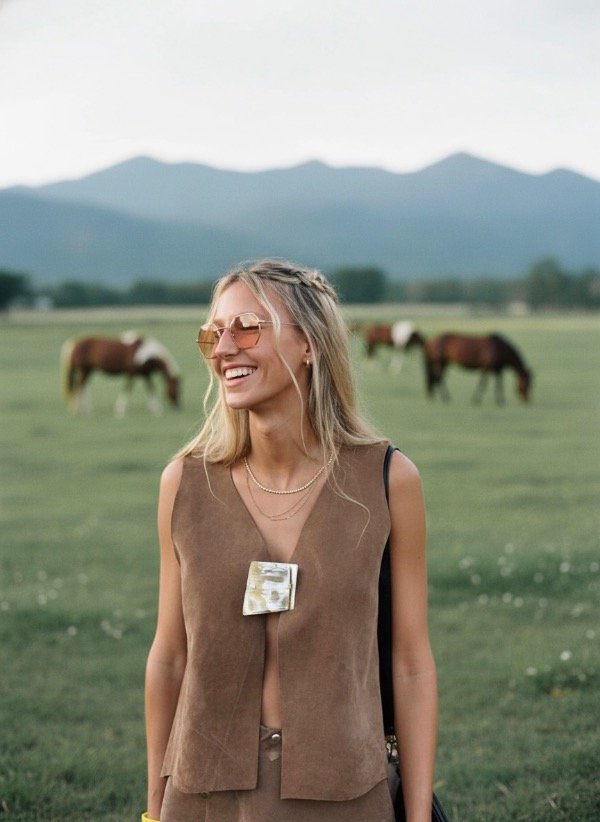 Producto - Top Chaleco Cría Marron Beige