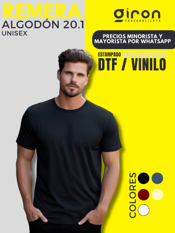 Producto - REMERA ALGODON 20.1 DELUXE
