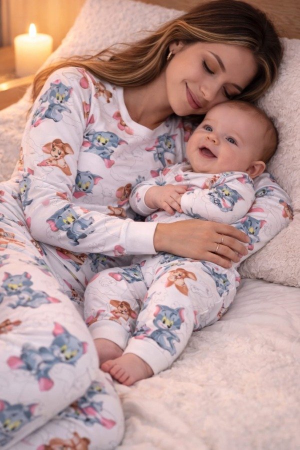 Producto - Conjunto largo Bebé - Tom y Jerry