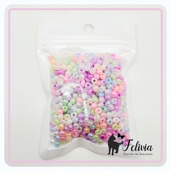 Producto - Mostacillón x 50 g. Multicolor pastel