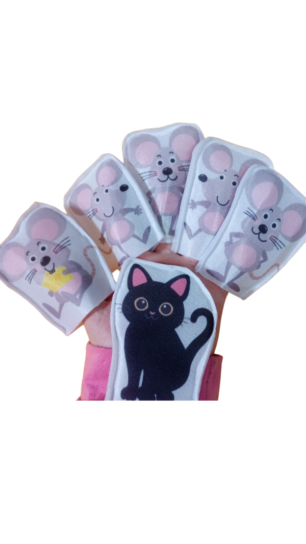Producto - 5 ratoncitos y gato negro