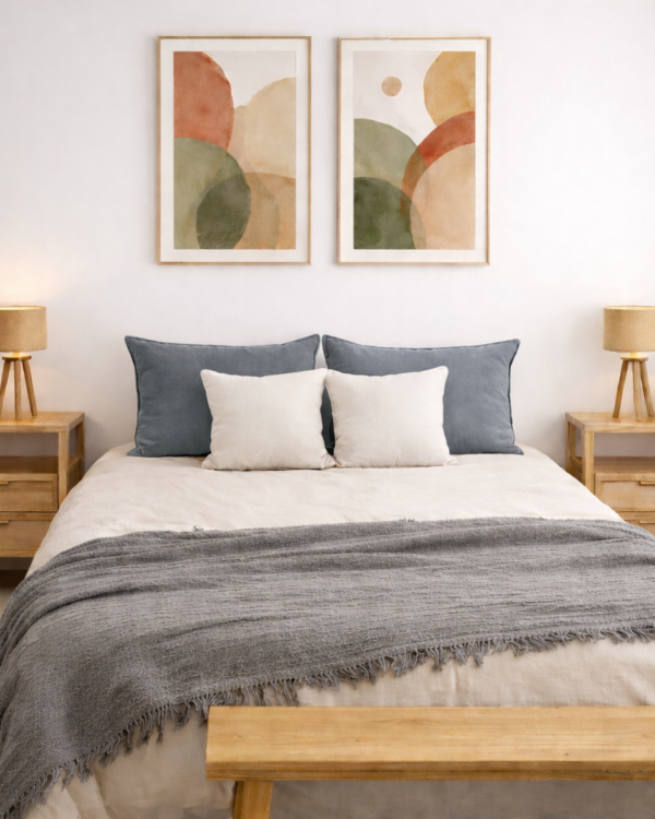 Producto - Bed Set - Gris Nube (Queen)