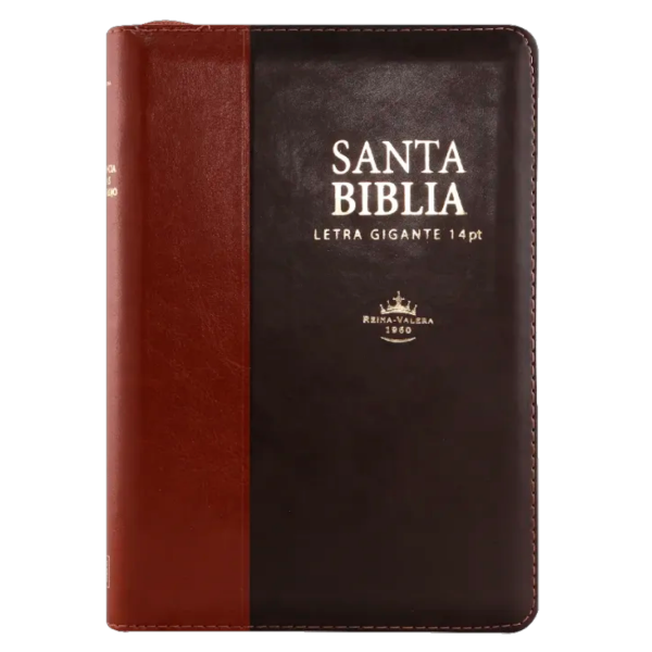 Producto - Biblia Reina Valera 1960 Letra Grande DuoTono Marrón Claro Y Oscuro