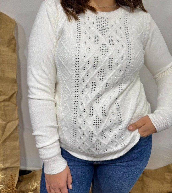 Producto - Sweater piedras Blanco