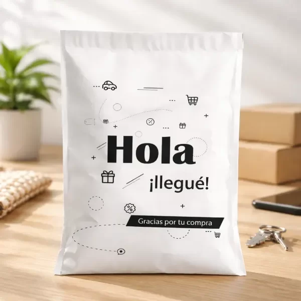 Producto - Bolsas E Commerce Hola Llegue 20x30 X 50u