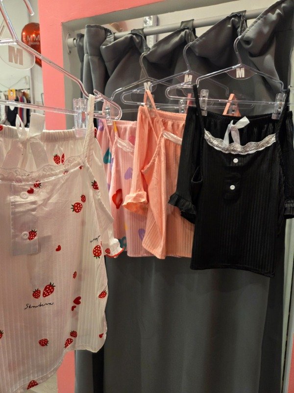 Producto - Pijama CANDY importado, short y muscu voladitos. - 24000 EF