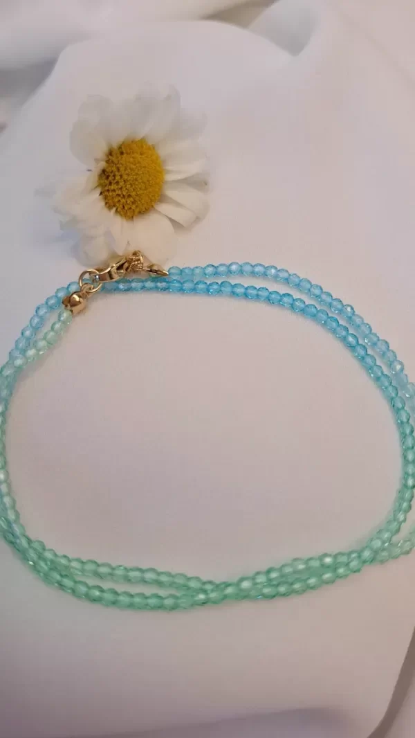 Producto - PULSERA DOBLE CRISTAL AQUA