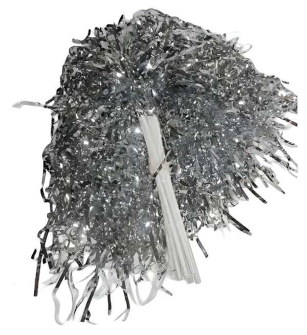 Producto - Porra Metalizada Plateada x20u.