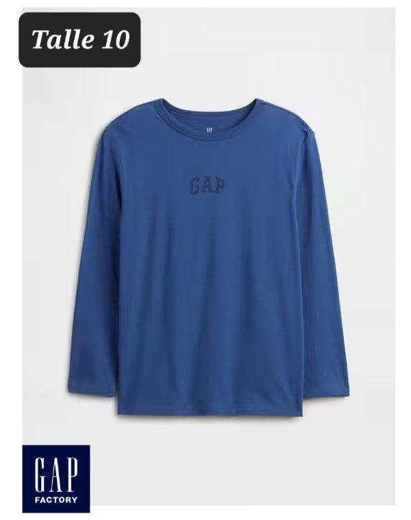 Producto - Remera manga larga gap talle 10 azul