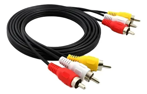 Producto - Cable Audio Video RCA 3 a 3 1.5 Metros (Rojo/Blanco/Amarillo)