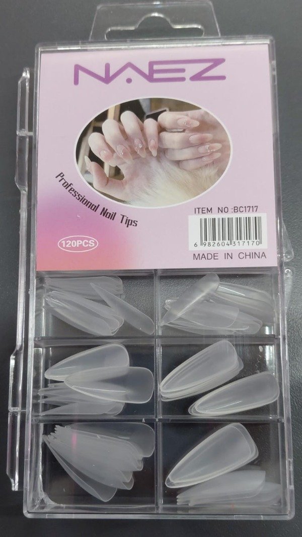 Producto - TIPS SOFT GEL NAEZ PRE LIMADO STILETTO 120PCS