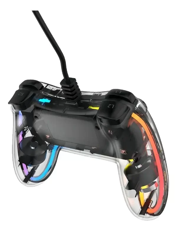 Producto - Joystick Gamepad Pc Usb Con Led Rgb Gamer Netmak Nm-dash Color Negro
