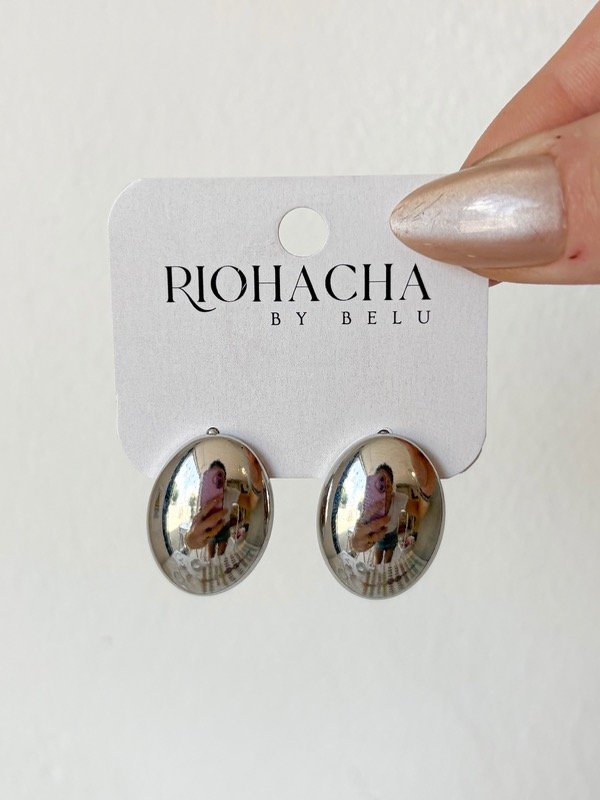 Producto - Aros óvalo (plateado)