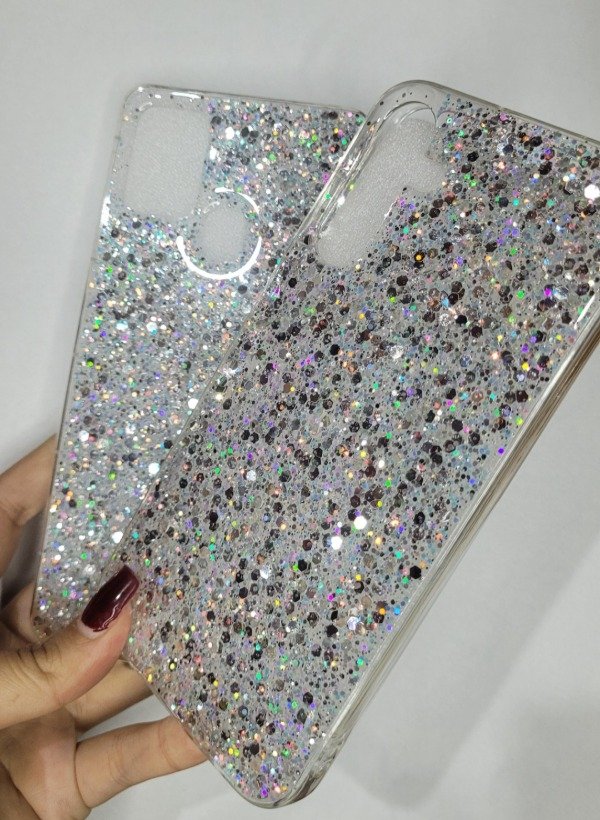 Producto - A20 y A30 funda brillo plateado