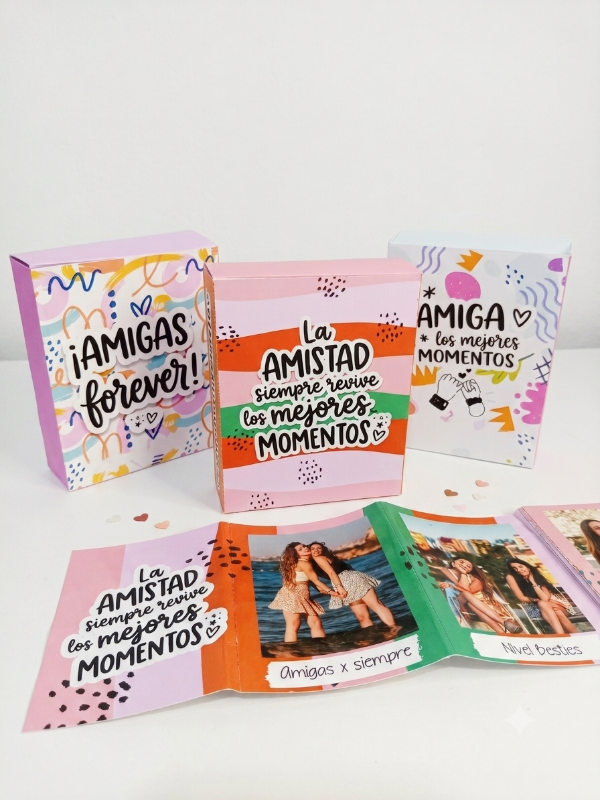 Producto - Kit Imprimible Día del Amigo 6 Cajitas con Mini Álbum para Fotos - 1