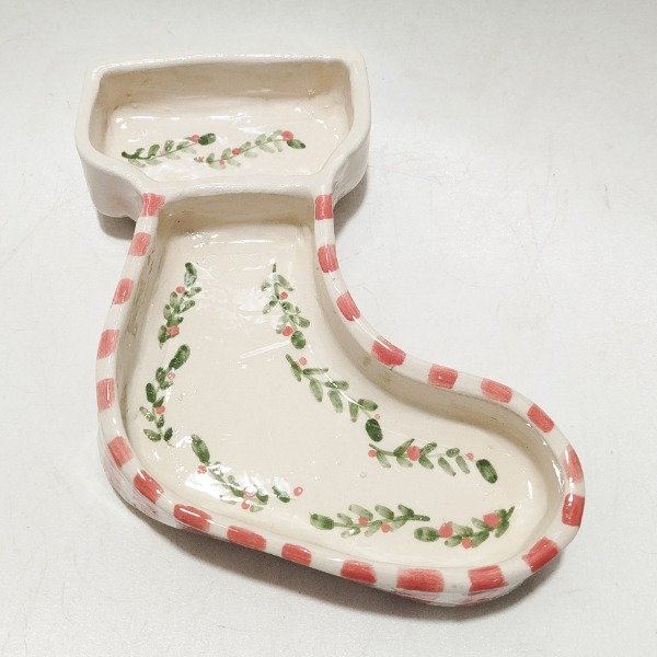 Producto - PLATO/BANDEJA CON DIVISION "bota navideña"