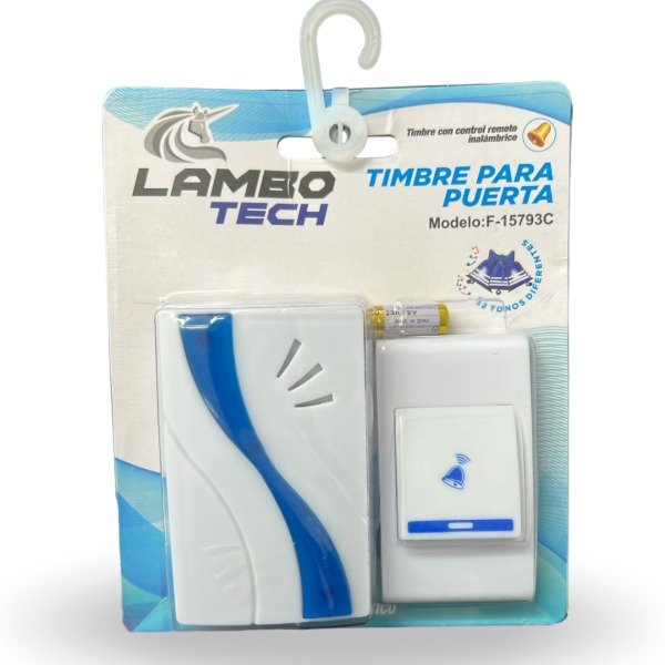 Producto - Timbre Para Puerta Inalámbrico Con Control Remoto Lambo Tech