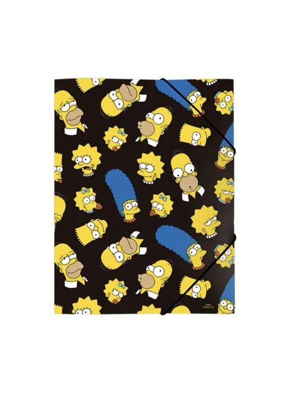Producto - Carpeta Dibujo N5 Oficio 3 Solapas Elástico Mooving - Los Simpsons