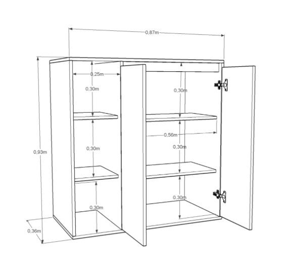 Producto - Organizador blanco  (a pedido) - 1