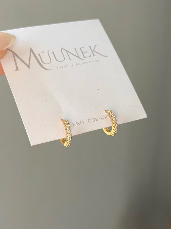 Producto - Argollas doradas cubic click 12mm