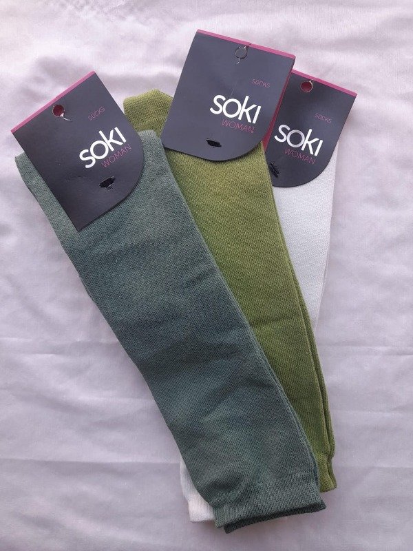 Producto - 6022 Soki Medias 3/4 lisas Algodón