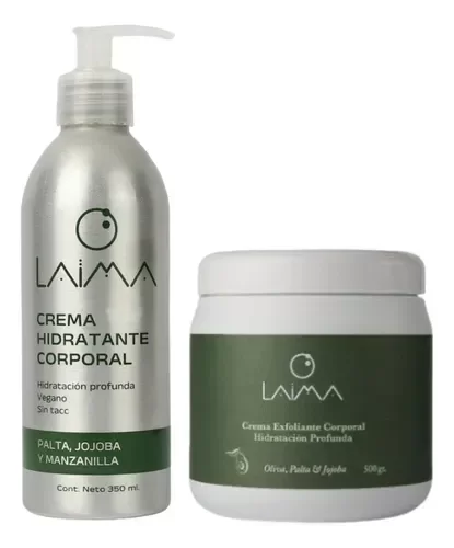 Producto - Combo Cremas Corporales Sin Gluten Vegana Hipoalergénica Laima 350 y 500 Grs