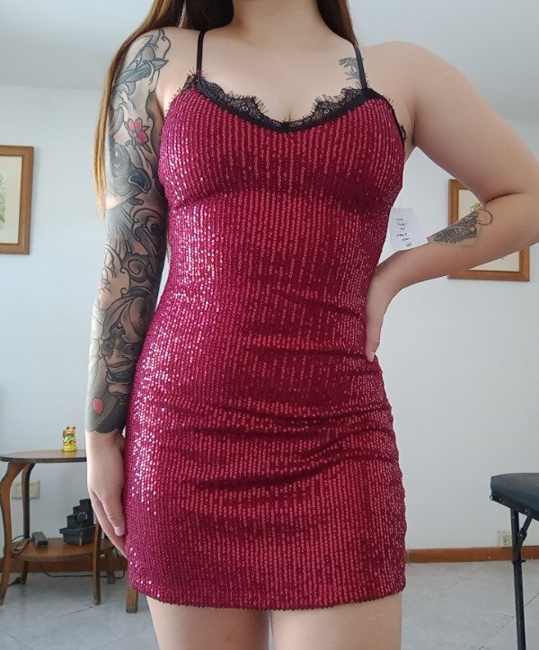 Producto - Vestido tiras lentejuelas