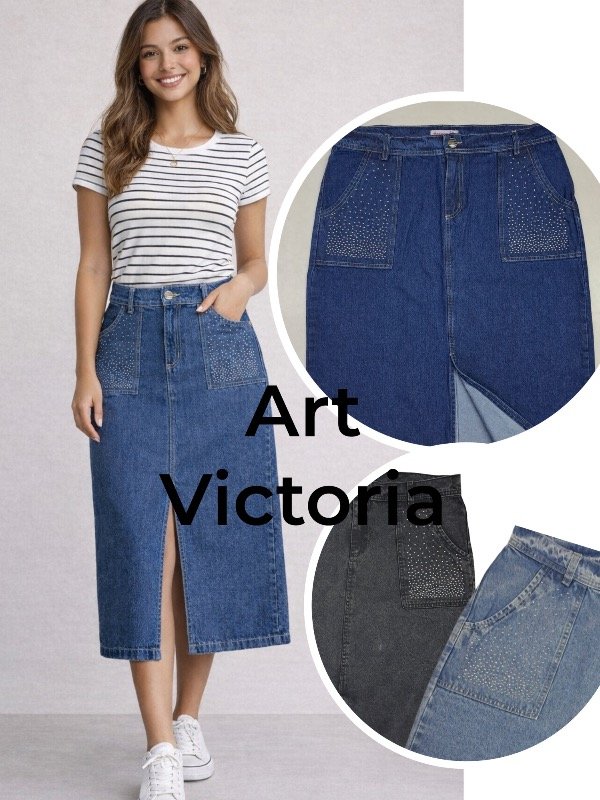 Producto - Victoria falda jeans MOM rígida