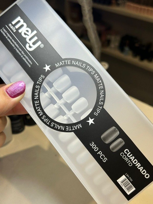Producto - Tips soft gel cuadrado corto x300u Mely
