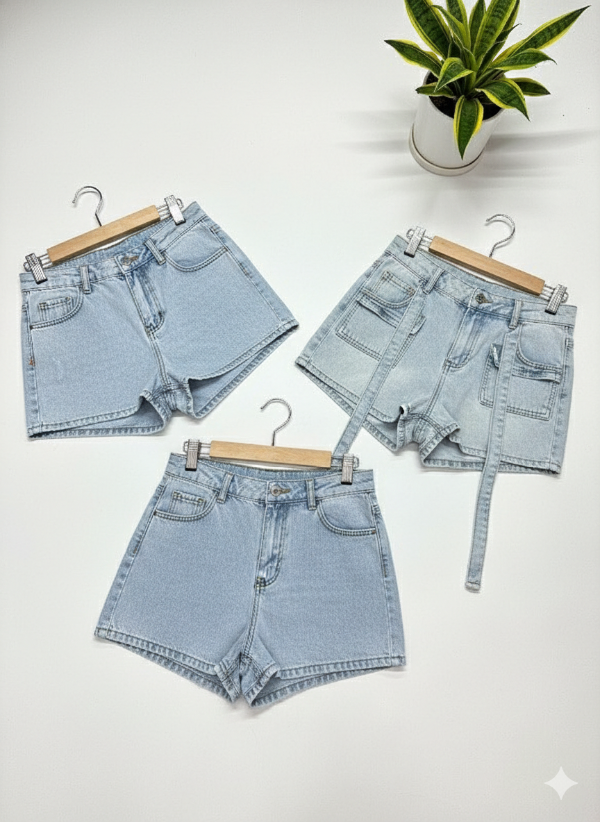 Producto - Short celeste liquidacion