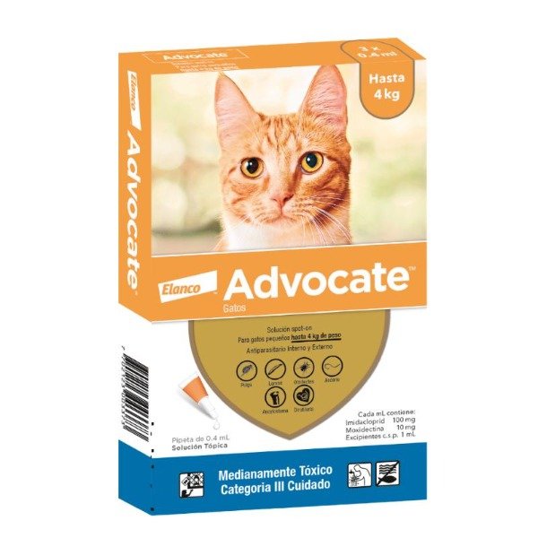 Producto - ADVOCATE GATOS HASTA 4KG