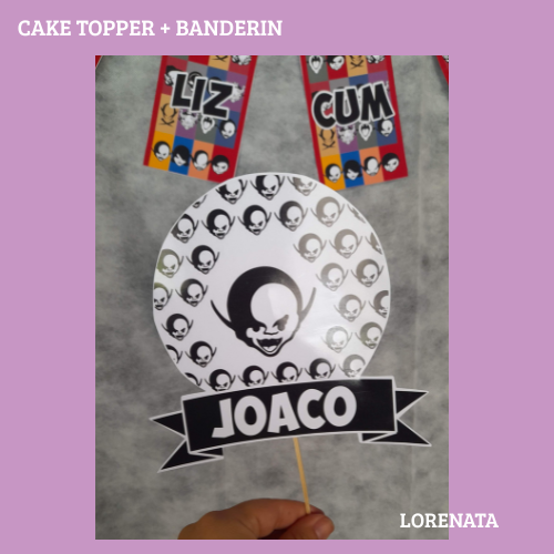 Producto - Cake Topper + Banderín Nombre (4 letras)
